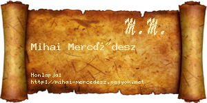 Mihai Mercédesz névjegykártya